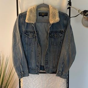 Lucky Brand Fur Collar Jean Jacket